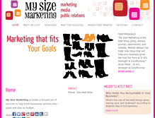 Tablet Screenshot of mysizemarketing.com